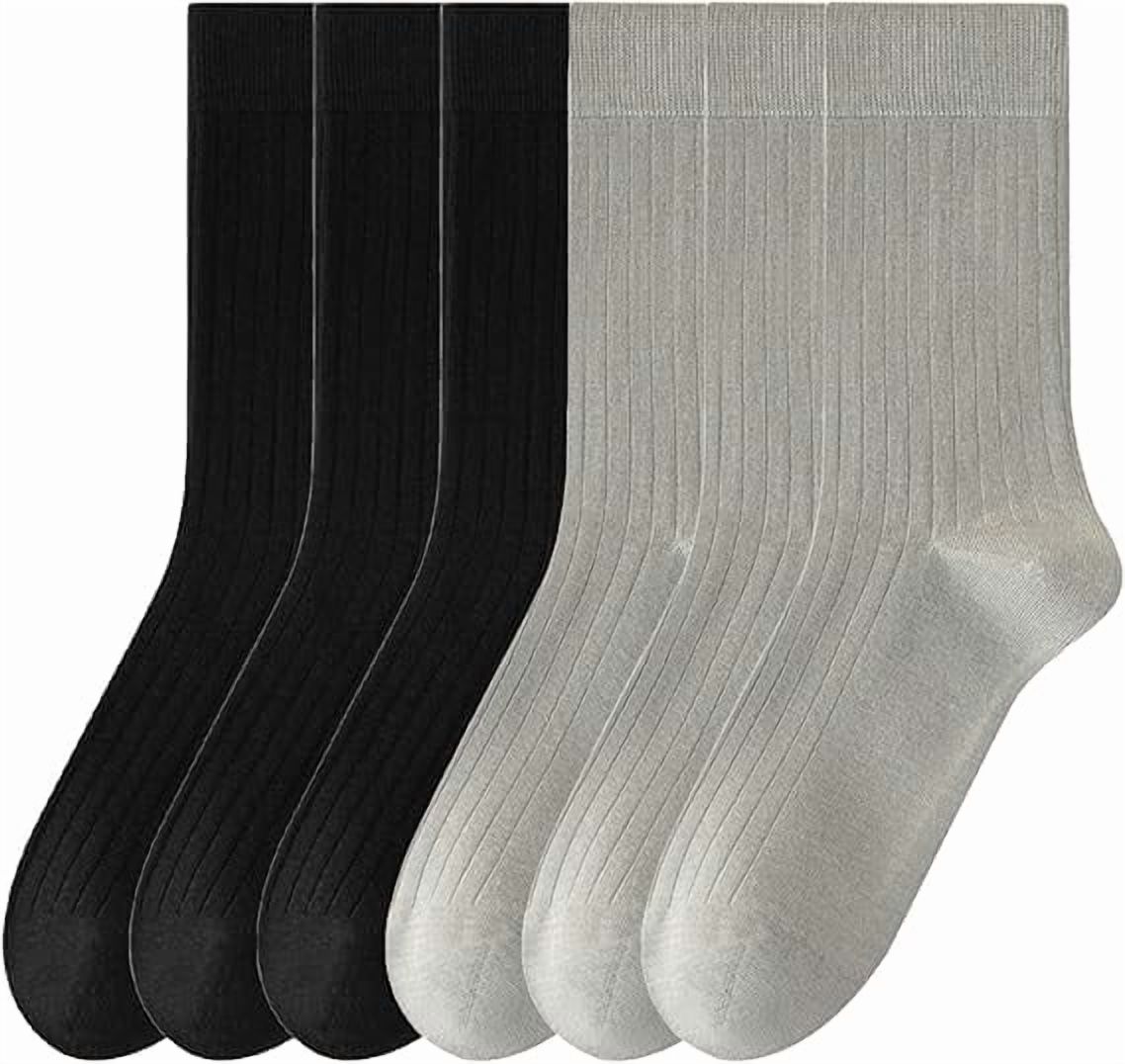 Sookeceks 6 Pairs Trouser Socks for Men, Soft Heated Storage Mens Autumn Winter Socks for Casual Business Size 7-11
