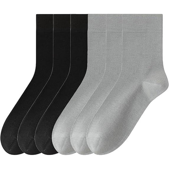 Sookeceks 6 Pairs Warm Crew Socks for Mens, Soft Heat Storage Socks for Casual Business Socks Size 7-11