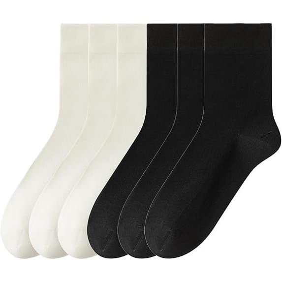 Sookeceks 6 Pairs Warm Crew Socks for Mens, Soft Heat Storage Socks for Casual Business Socks Size 7-11