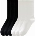 thumbnail image 1 of Sookeceks 6 Pairs Womens Thin Cotton Crew Socks, Soft Breathable Mesh Lightweight Casual Socks Size 5-9, 1 of 7