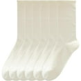 thumbnail image 1 of Sookeceks 6 Pairs Womens Thin Cotton Crew Socks, Soft Breathable Mesh Lightweight Casual Socks Size 5-9, 1 of 7