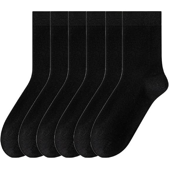 Sookeceks 6 Pairs Wool Crew Socks for Men, Soft Heat Storage Socks for Casual Business Socks Size 7-11