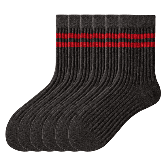 Sookeceks 6 Pairs Wool Crew Socks for Men, Soft Thickened Fleece Mens Trouser Socks for Casual Dress Socks Size 7-11