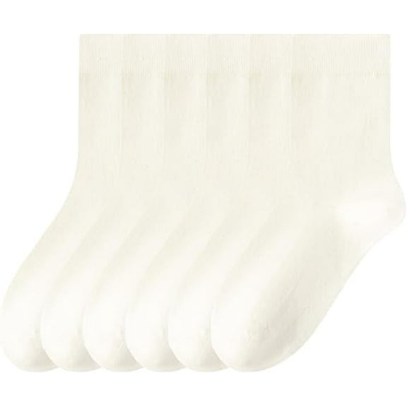 Sookeceks 6 Pairs Wool Crew Socks for Women, Casual with Warm Acrylic Self-heating Socks for Girls and Ladies Socks Size 5-9