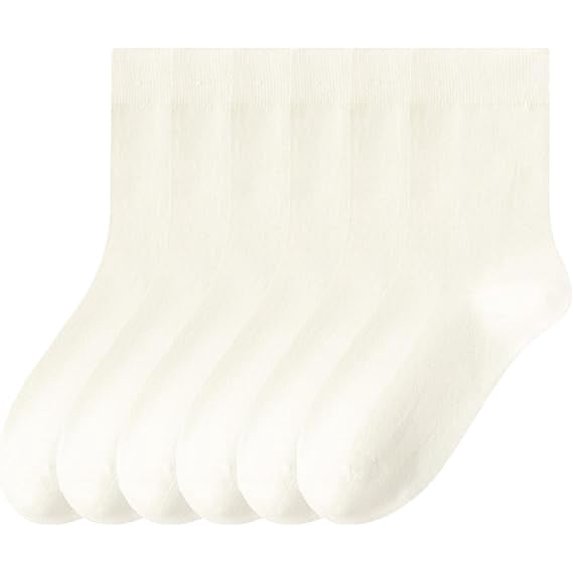 Sookeceks 6 Pairs Wool Crew Socks for Women, Casual with Warm Acrylic Self-heating Socks for Girls and Ladies Socks Size 5-9