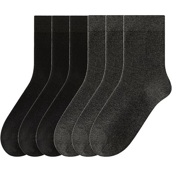 Sookeceks 6 Pairs Wool Crew Socks for Women, Casual with Warm Acrylic Self-heating Socks for Girls and Ladies Socks Size 5-9