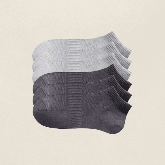 Sookeceks Ankle Socks for Mens 6 Pairs Bamboo Rayon Breathable Sports Low Cut Thin Size 7-11