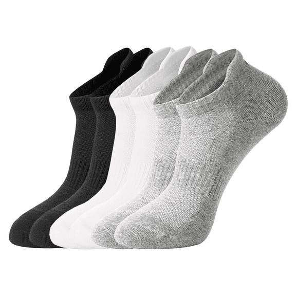 Sookeceks Women's Ankle Running Socks Low Cut Athletic Sports Soft Mesh Breathable Socks With Tab 6 Pairs Size 7-10