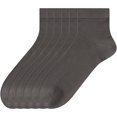 thumbnail image 1 of Sookeceks 6 Pairs Thin Mulberry Silk Crew Socks for Men, Mesh Breathable Socks Above Ankle Socks for Casual Dress Size 7-11, 1 of 7
