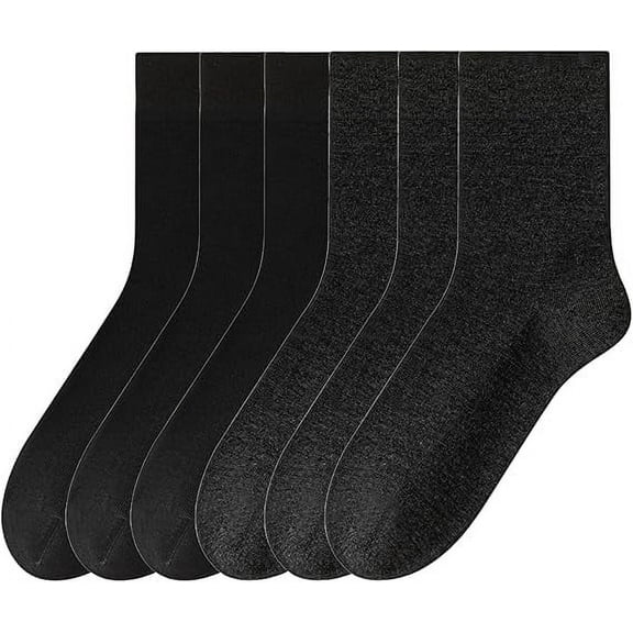Sookeceks 6 Pairs Warm Crew Socks for Mens, Soft Heat Storage Socks for Casual Business Socks Size 7-11