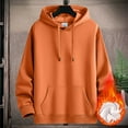 thumbnail image 1 of Sookity Big and Tall Hoodies for Men's Zip Up Hoodies Loose Hooded Sweatshirt Long Sleeve Casual Solid Color Hoodie with Pockets Pullover De Hombre De Marca Orange,XXXL, 1 of 8