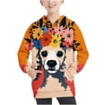 thumbnail image 1 of Sookity Girls Cute Dog Print Sweatshirts Kids Funny Graphic Clothes Casual Long Sleeve Shirts Crewneck Pullover Tops with Pockets Multicolor,110 Boys Hoodies, 1 of 6