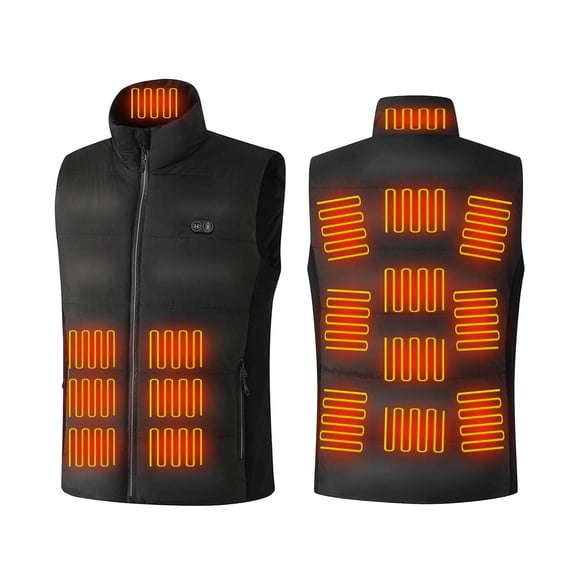 Sookity Heated Vest For Men Women Electric Usb Jacket with Bank Heating Zones Multiple Heat Levels Winter Lightweight Thermal Vest with Pockets,chaqueta moto Black XXXL