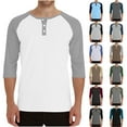 thumbnail image 1 of Sookity Henley Shirts for Men Long Sleeve Solid Button Down Shirt Casual Business Work Dress Shirts Regular Fit Fashion Office Work Shirt Mens Shirts Long Sleeve Casual Black,XXL, 1 of 8