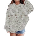 thumbnail image 1 of Sookity Kid Girl Oversized Sweatshirt Leaf Print Cute Hoodies Long Sleeve Hooded Shirts Kids Casual Wear with Pockets Green,11 Years Boys Gifts, 1 of 7