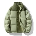 thumbnail image 1 of Sookity Men's Hooded Winter Coat Warm Puffer Jacket Zip up Thicken Quilted Jacket Heavyweight Ski Jackets with Pockets chaqueta acolchada para hombre Green,S, 1 of 4