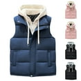 thumbnail image 1 of Sookity Men's Lightweight Work Vest Sleeveless Standing Collar Jackets Lightweight Coats Sports Cargo Vest with Zipper Pockets,chaquetas casuales para hombre Blue XXXL, 1 of 4