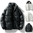 thumbnail image 1 of Sookity Men's Puffer Jacket with Detachable Hood Lightweight Water Resistant Insulated Winter Puffy Coat Heavyweight Ski Jackets chumpas para hombre Black,XXXXL, 1 of 5