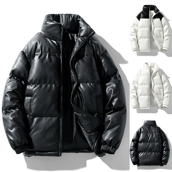 Sookity Men's Puffer Jacket with Detachable Hood Lightweight Water Resistant Insulated Winter Puffy Coat Heavyweight Ski Jackets chumpas para hombre Black,XXXXL