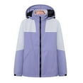 thumbnail image 1 of Sookity Men's Ski Jacket Winter Warm Snow Coat Waterproof Windbreaker Hooded Work Outerwear Snowboarding Jackets with Pockets chaqueta acolchada para hombre Purple,S, 1 of 3