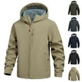 thumbnail image 1 of Sookity Men's Winter Coats Water Resistant Ski Snow Jacket Warm Fleece Lined Jacket Heavyweight Quilted Parka Coat Raincoats with Pockets,chaqueta para hombre impermeable Army Green XL, 1 of 5
