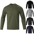 thumbnail image 1 of Sookity Mens Long Sleeve Dry Fit Tshirts Casual Fall Crewneck Shirt Solid Pullover Shirt Loose Fit Midweight Male Tees Men Shirts Casual Long Sleeve Fall Dark Gray,XXL, 1 of 7
