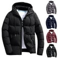 thumbnail image 1 of Sookity Mens Warm Puffer Jacket Waterproof Zip up Hooded Lightweight Jacket Windproof Warm Puffy Jacket Winter Full Zip Hooded Coat Puffer Winter Jackets,chaqueta para el frio hombre Navy XS, 1 of 7