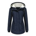 thumbnail image 1 of Sookity Winter Coats for Women Casual Warm Jackets Wool Lined Thick Overcoat Hooded Puffer Down Jacket Zipper Parka Coat, 1 of 5