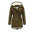 thumbnail image 1 of Sookity Winter Coats for Women Casual Warm Jackets Wool Lined Thick Overcoat Hooded Puffer Down Jacket Zipper Parka Coat, 1 of 6