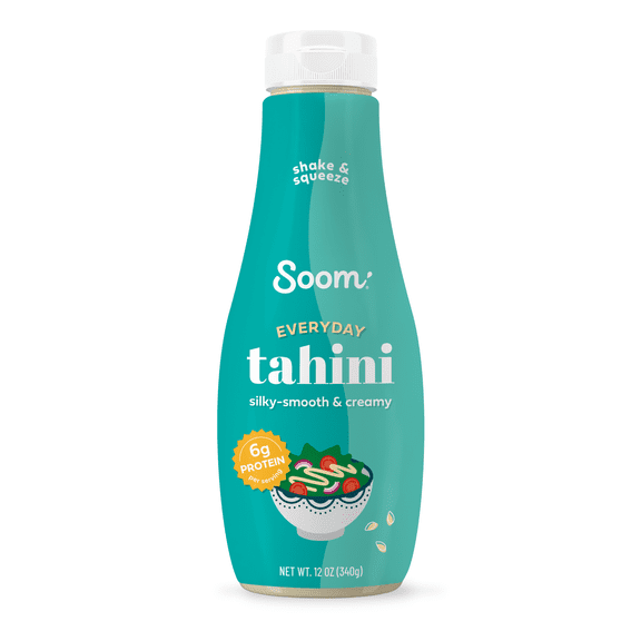 Soom Foods Everyday Tahini, Creamy Sesame Paste, No-Stir Squeeze Bottle, 12oz