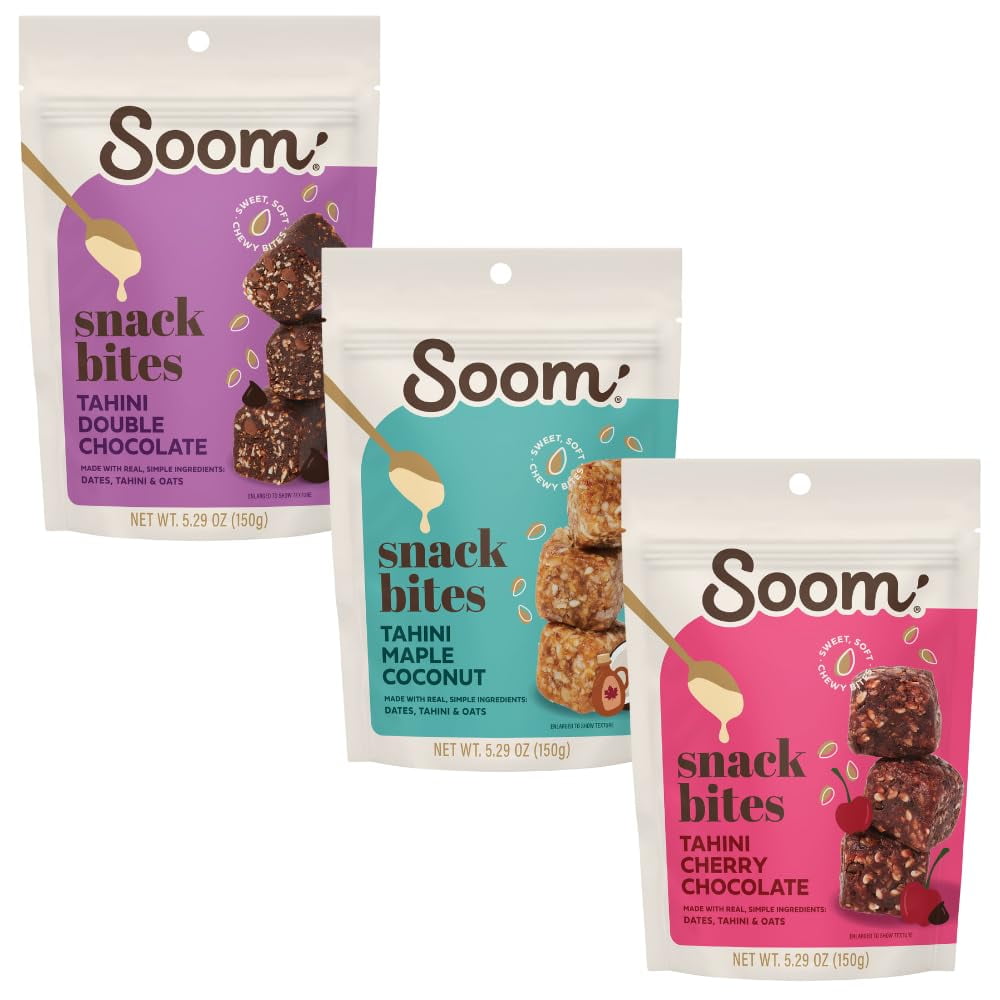 Soom Foods Mixed Flavor DC20 Energy Snack Bites 3Pack (100 Natural
