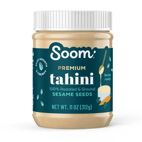 Soom Foods Premium Tahini, 11oz Jar, Smooth Paste