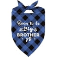 thumbnail image 1 of Soon to Be Big Brother Dog Bandana, Dog Bandana, Buffalo Plaid Pet Scarf, Pet Dog Scarf Accessories, Pet Dog Pregnancy Announcement Triangle Scarf, Dog Bandana for Small Medium Large Dogs (C42), 1 of 4