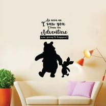 As Soon As I Saw You I Knew An Adventure Was Going To Happen Winnie The Pooh Quotes Quote Vinyl Sticker Wall Art Decoration Decal For Kids BabyGirl BabyBoy Room Home Room Wall Sticker Size(20x20 inch)