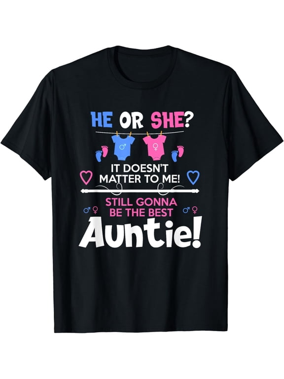Soon To Be Auntie / Aunt Gender Reveal Boy or Girl T-Shirt