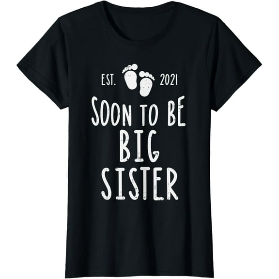Soon To Be Big Sister Pregnancy Announcement Girls Gift T-Shirt