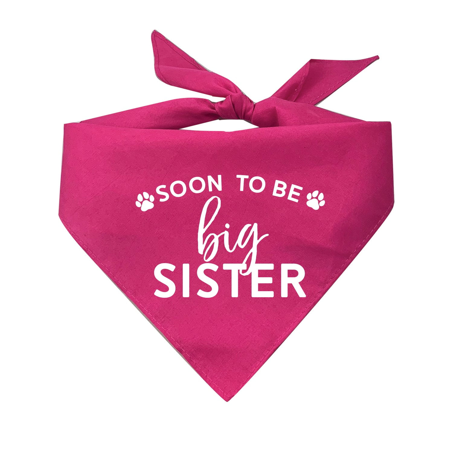 Soon To Be Big Sister Triangle Dog Bandana