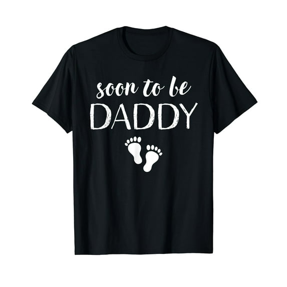 Soon To Be Daddy Funny Pregnancy Announcement Dad Black T-Shirt