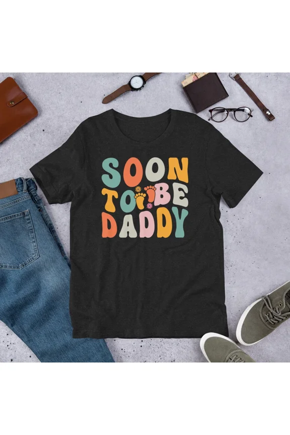 Soon To Be Daddy Future Dad Pregnancy Announcement New Baby Graphic Unisex T-Shirt, up to Size 5XL