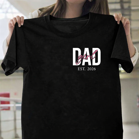 Soon To Be Daddy Of Girl 2026 First Time Dad New Father NM712 Unisex T-Shirt, up to size 3XL.