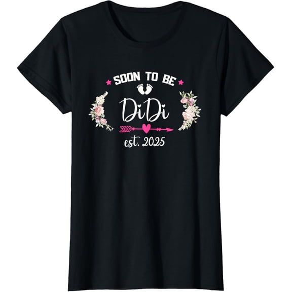 Soon To Be Didi Est 2025 Floral Mother Gift T-Shirt Unisex S-5XL Hot Trending Shirt, Vintage Birthday Gift