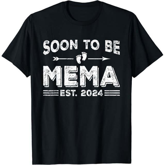 Soon To Be Mema Est 2024 Mother's Day First Time New Mom T-Shirt ...