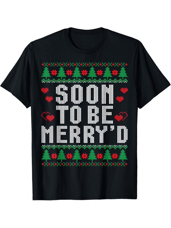 Soon To Be Merryd Engaged Couples Christmas T-Shirt