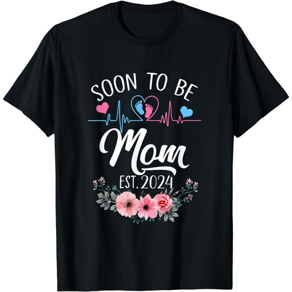 Soon To Be Mom 2024 First Time Pregnancy Announcement T-Shirt