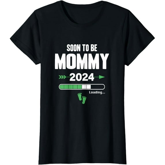 Soon To Be Mommy 2024 Loading Mom Mother Mama Baby Pregnancy T-Shirt