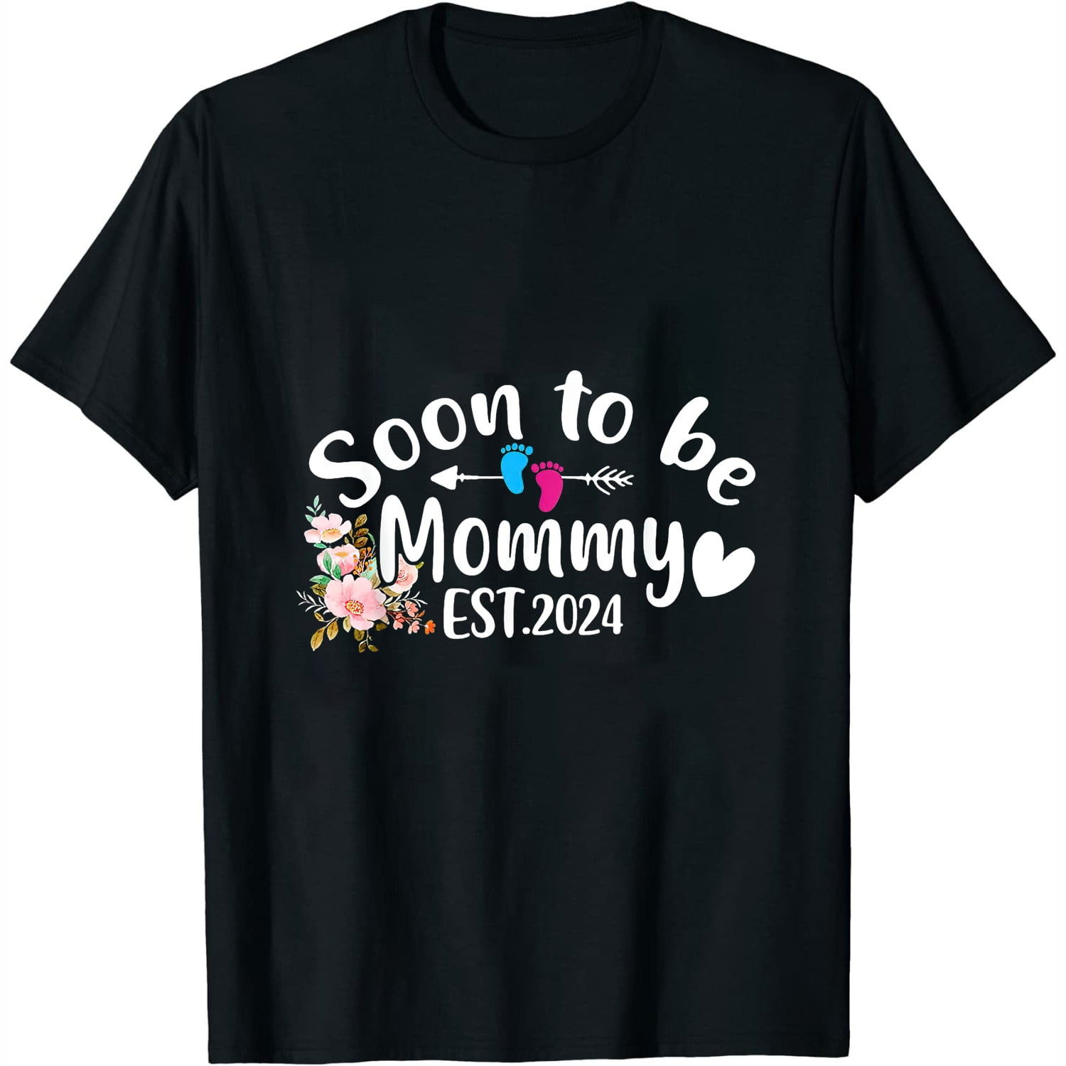 Soon To Be Mommy 2024 New Mom Happy Mother's Day 2024 TShirt Black
