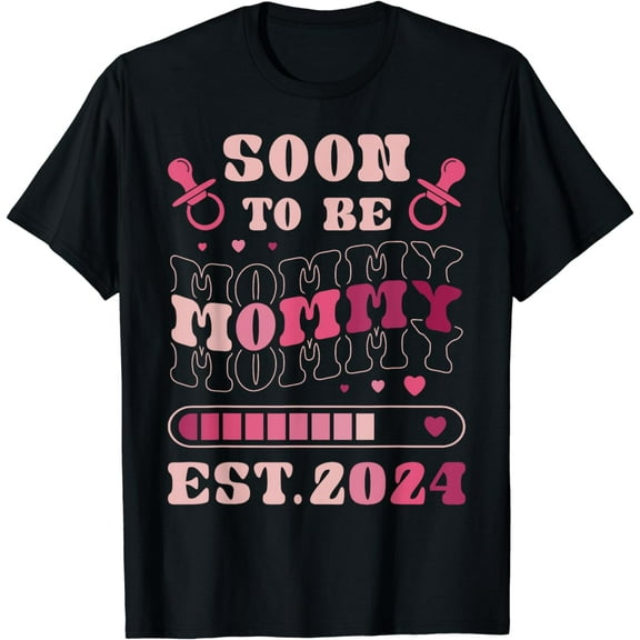Soon To Be Mommy Est 2024, Expecting Mom, Baby Announcement T-Shirt