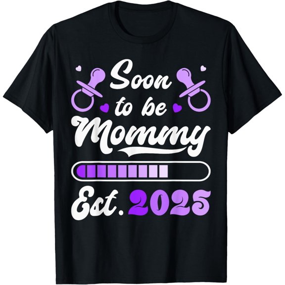 Soon To Be Mommy, Est 2025, Pregnant Mom, Expecting Mother T-Shirt100% cotton