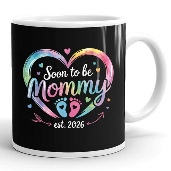 Soon To Be Mommy Est 2026 Loading Promoted To Mom Mother Gift Ceramic Mug 11oz (White;11oz)