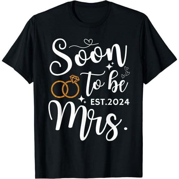 Soon To Be Mrs 2024 Bride Future Bachelorette Party Wedding T-Shirt